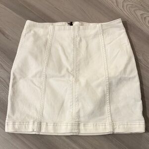 Free People Cream Mini Skirt